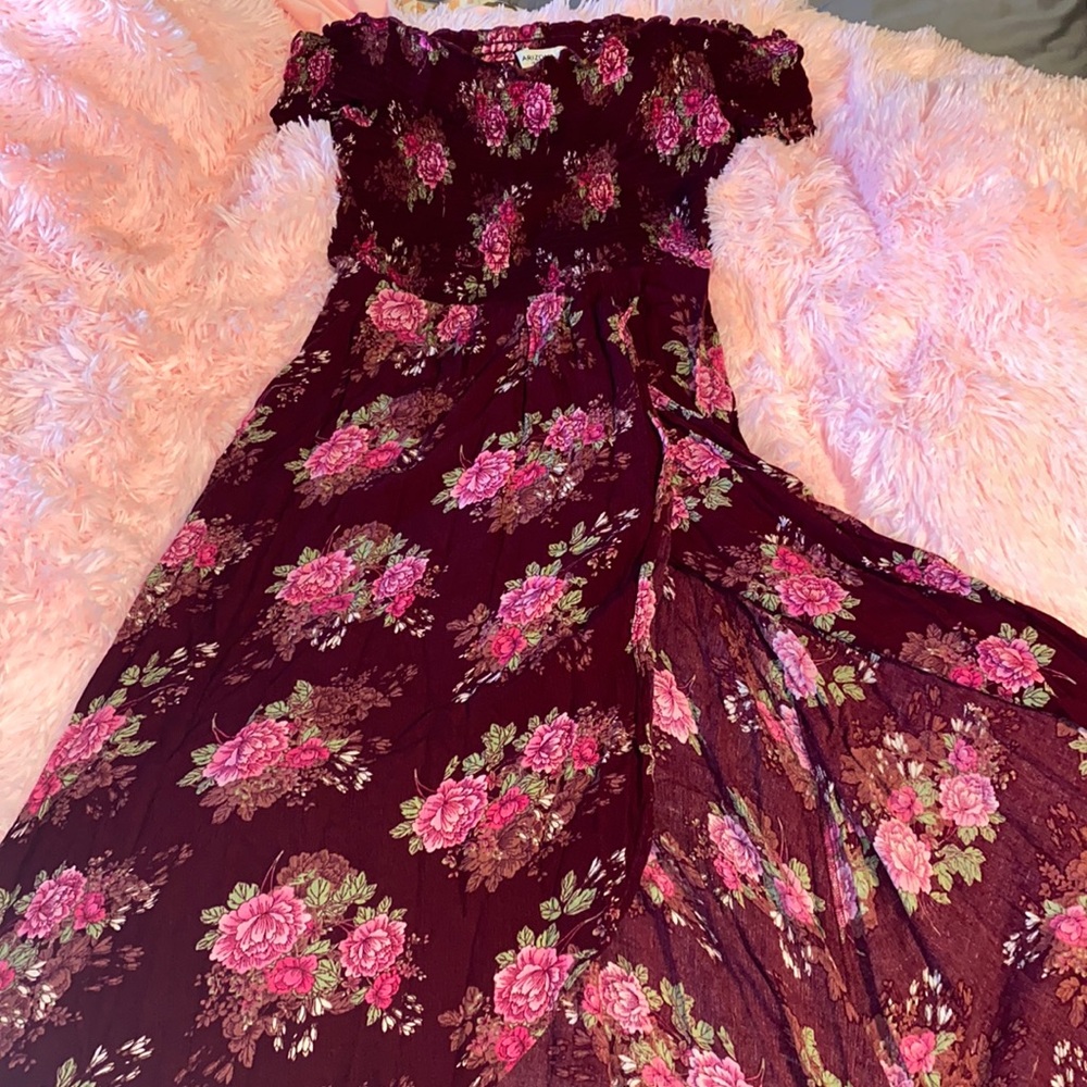 Floral High-Low Slit dress